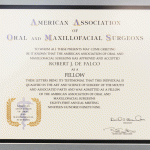 AAOMS Fellow certificate