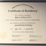 Department of Veterans Affairs Certificate of Residency